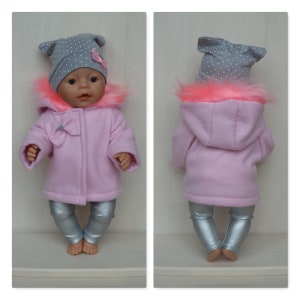 Pink Baby Born Doll Jacket With Fur Doll Jacket Coat For Etsy