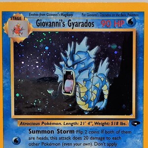 1999 gyarados pokemon card value Base Set 1st Edition Shadowless Holo #6 PSA 10 GEM MINT on Fanatics Collect proof acrylic case and featuring a striking image of the captivating character Original 1999 POKEMON Gym Challenge
