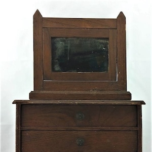 Antique 1890 Handmade Solid Oak Eastlake Doll Dresser Folk Art Doll Dresser