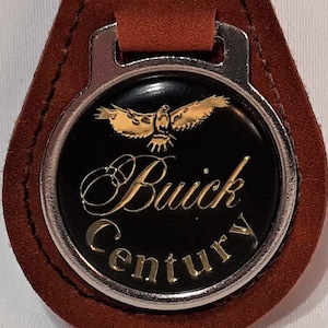 Vintage 1970s Buick Century Faux Suede Keychain