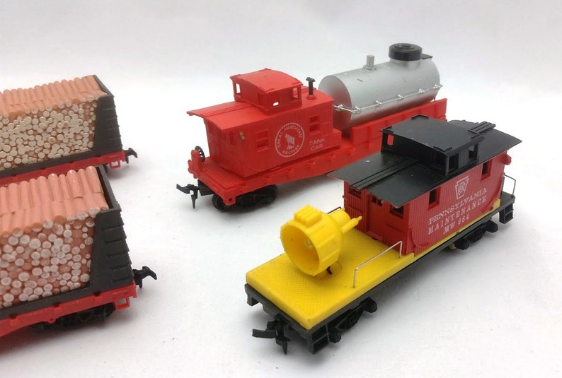 Vintage Tyco Train Car Collection Set Of Four Tested Etsy
