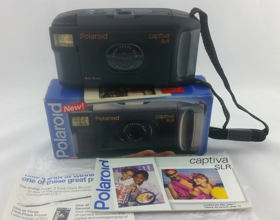 Vintage Polaroid Captiva 25 Polaroid Camera Working in Box Etsy