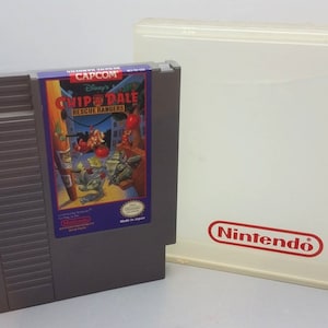 Vintage 1985 NES Nintendo Entertainment Chip N Dale Rescue Rangers Video Game With OEM NES Hard Plastic Case Tested