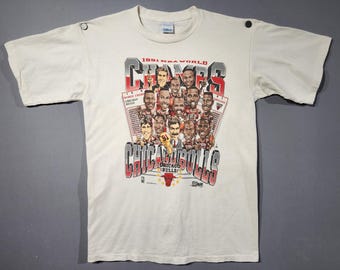 Vintage 1991 Chicago Bulls NBA World Champions T-shirt Salem Made