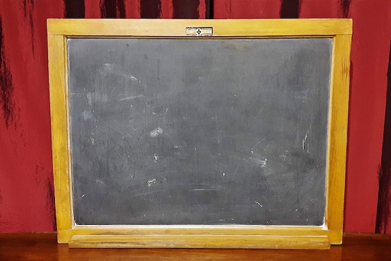 Large Antique Slate Chalkboard 1940s National School Slate Company  Chalkboard Solid Slate Chalkboard Solid Slab Slate Chalkboard 26 X 20 -   Sweden