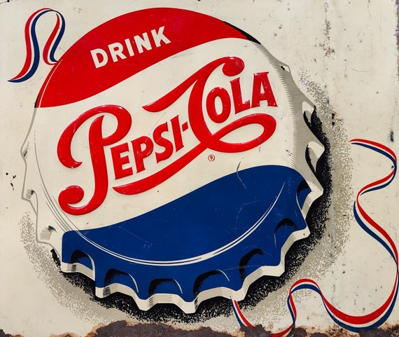 PEPSI ヴィンテージサイン Vintage Pepsi Cola Vintage Sign - Etsy
