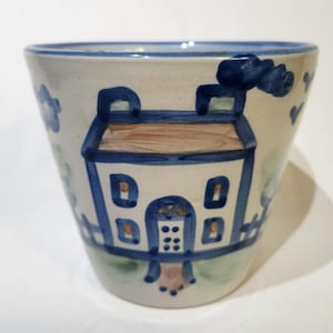 Early Mary Alice Hadley M.A. Hadley 5&quot; Farmhouse Cachepot Country Scenes Pattern