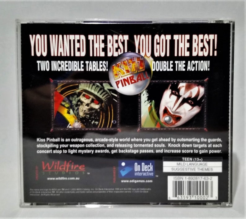 Vintage 2000 KISS Pinball PC Game by Wildfire Studios on Deck