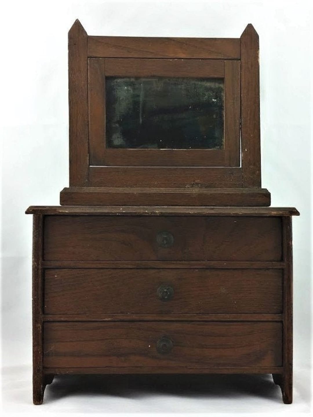 Antique 1890 Handmade Solid Oak Eastlake Doll Dresser Folk Art Etsy