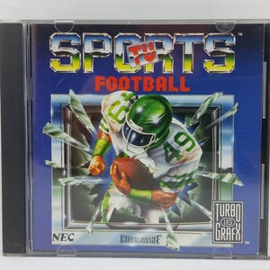 1990 TurboGrafx-16 TG16 TV Sports Football Video Game Tested and Working