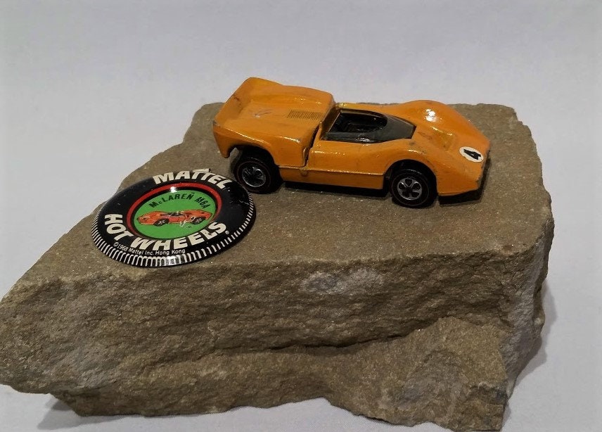 Vintage 1969 Hot Wheels Mclaren M6A Orange Redline With Button - Etsy