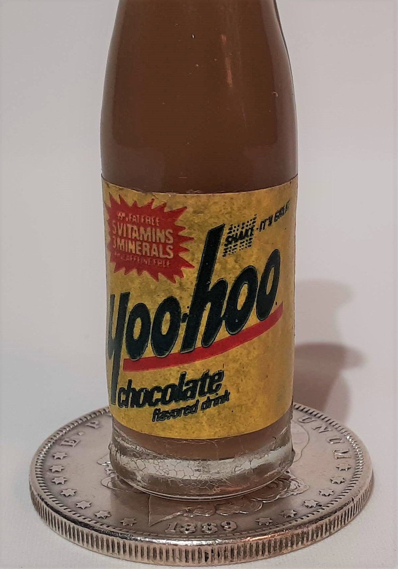 Vintage Three Inch Miniature Glass Yoohoo Cola Bottle Yoohoo