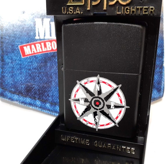 Vintage 1998 Marlboro Unlimited Marlboro Miles Compass Zippo