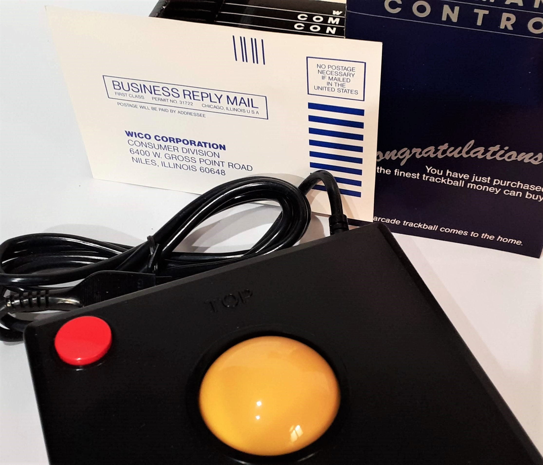 Vintage 1983 Wico Command Control Trackball for for Atari Commodore