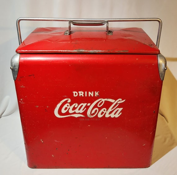 Original 1950s Coca Cola Cooler Action Manufacturing With Ice Tray