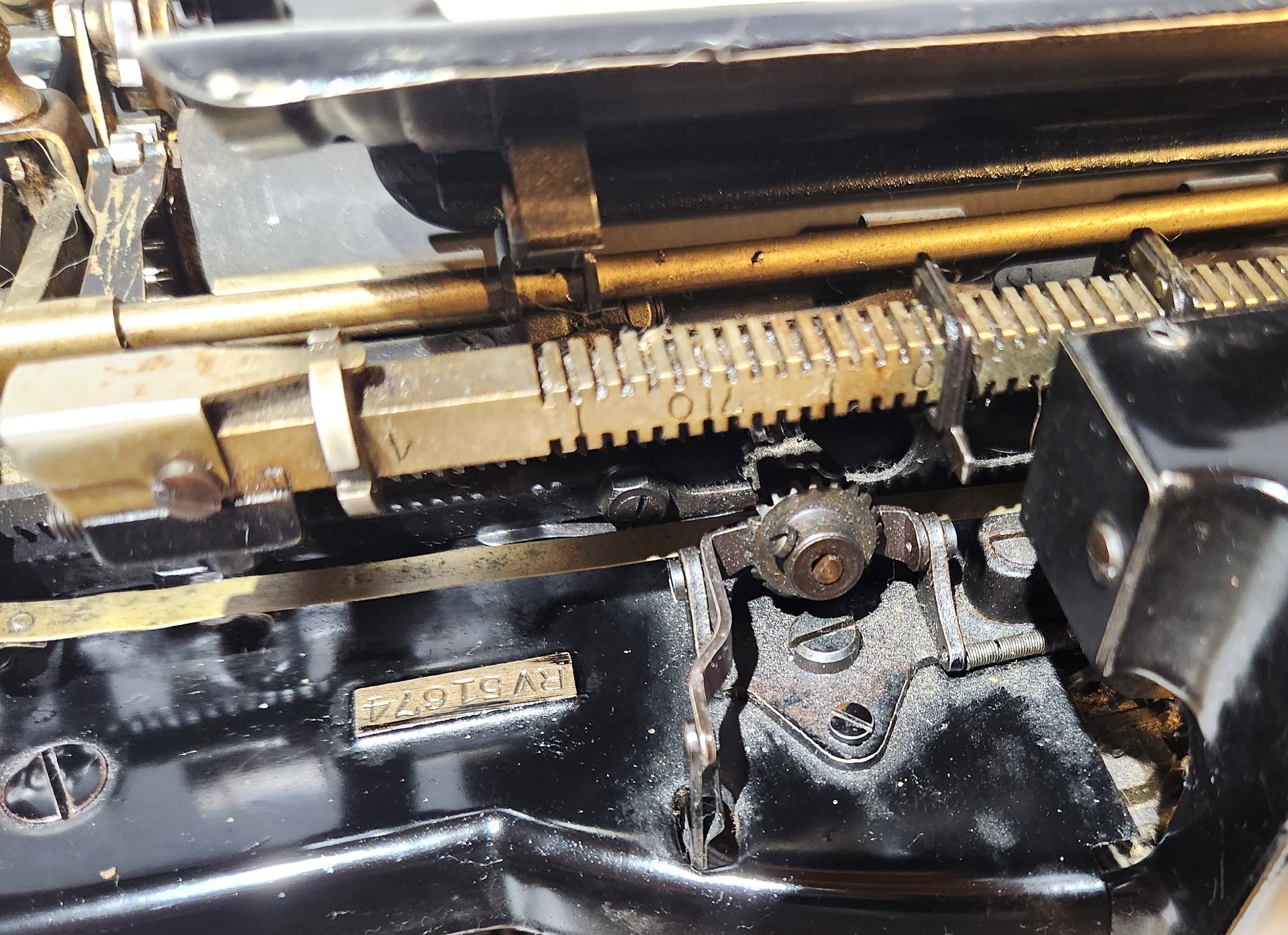 Antique 1915 Remington Standard No. 10 Typewriter Red Tab