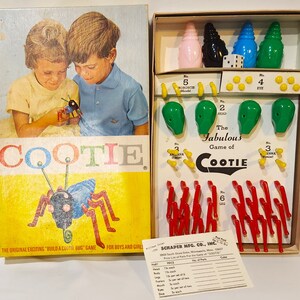 1949 COOTIE Build A Cootie Bug Game #200 Schaper Toy