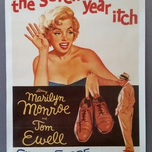 Vintage Early 1990s Marilyn Monroe The Seven Year Itch Movie Poster 26&quot; X 37.75&quot;  Movie Poster