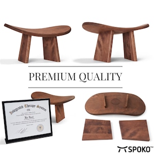 SPOKO™ Meditation Stool, TRAVEL VERSION, The Original Kneeling Stool, Posture Certified, Best Chair, Low Seat for Meditations, Yoga, Seiza