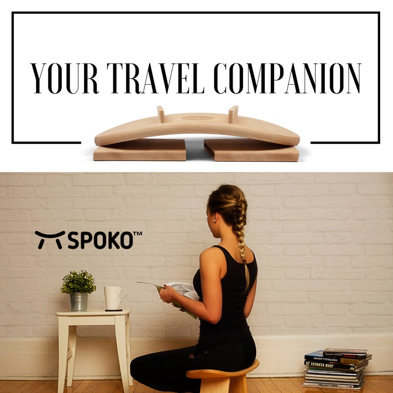 SPOKO™ Meditation Bench, TRAVEL VERSION, The Original Kneeling Stool, Posture Certified, Best Chair, Low Seat for Yoga, Prayer, Seiza & Kids image 5