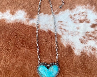 Western Stone Heart Necklace