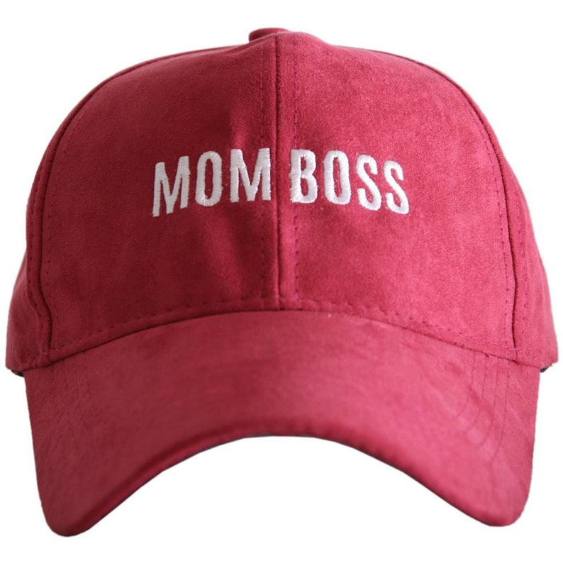 KATYDID Ultra Suede 'mom Boss' Hat-cranberry | Etsy