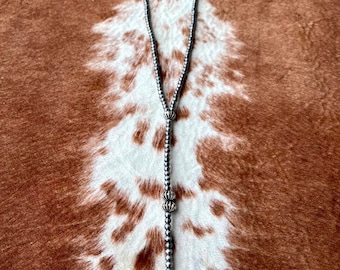 Western Navajo Style Long Lariat Y Necklace