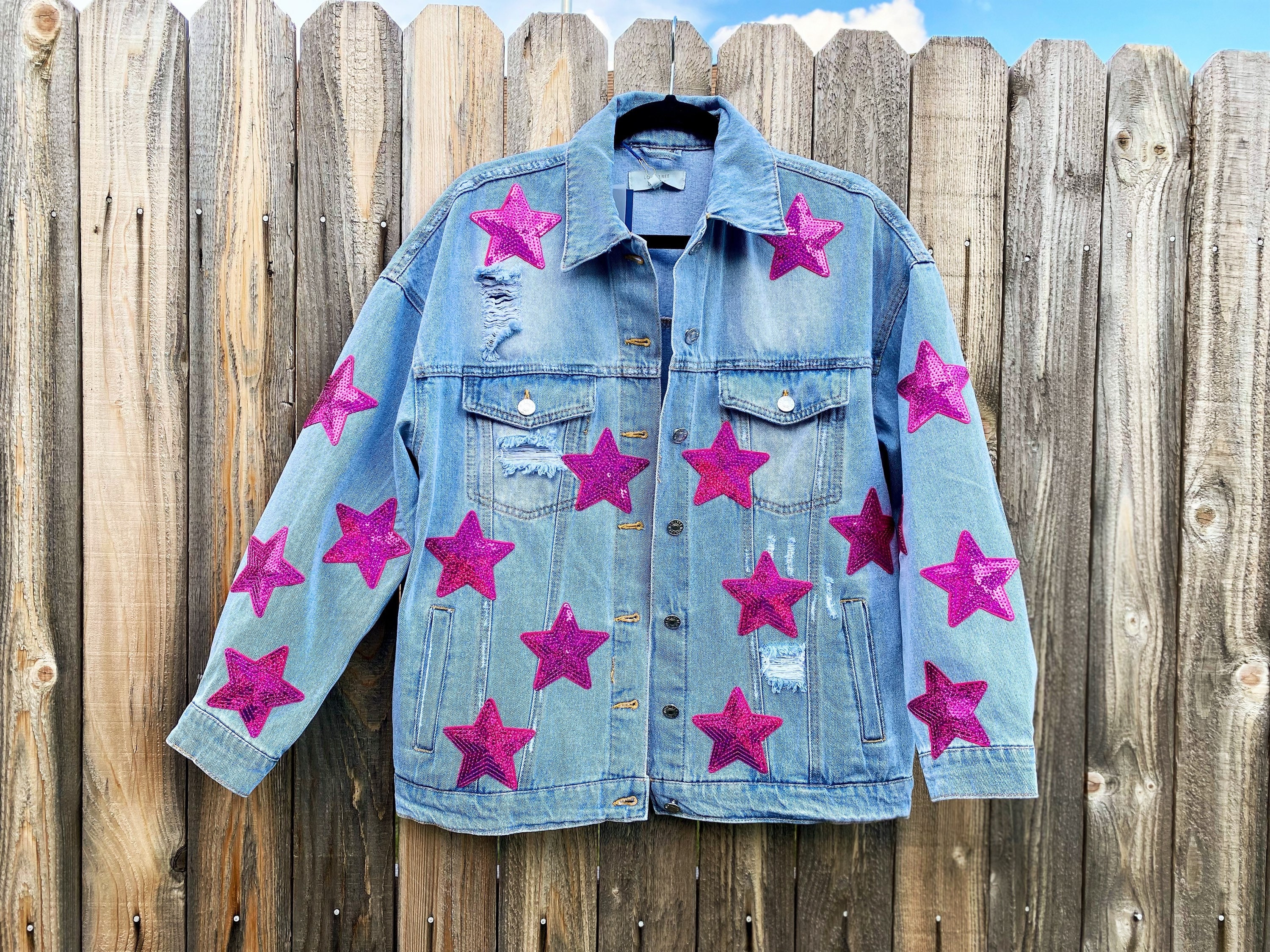 pink jeans jacket