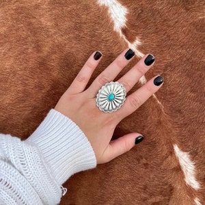 Boho Concho Natural Stone Ring
