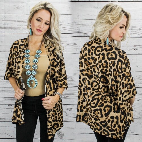 Sunshine & Rodeos Leopard Duster-brown - Etsy