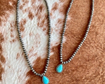 Turquoise Stone Drop Choker