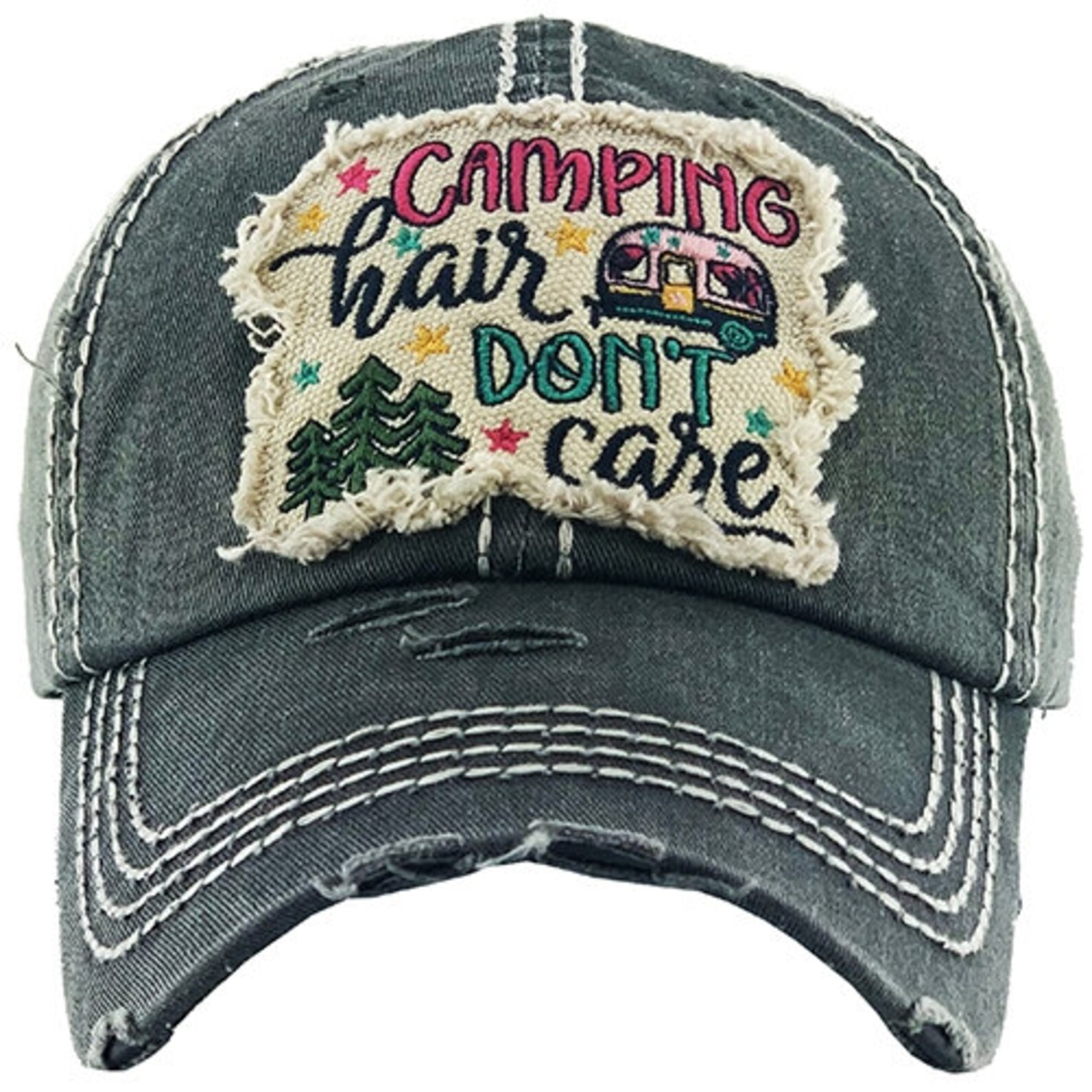 KBETHOS Camping Hair Don t Care Hat black Etsy