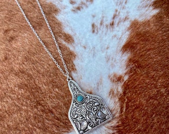 Western Cattle Tag Necklace