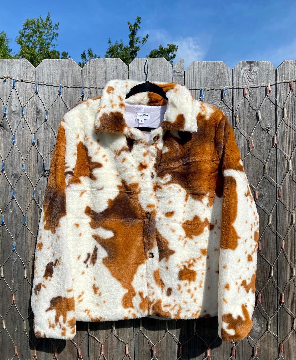 Cow skin coat clearance