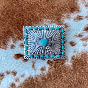 Western Concho Belt Buckle