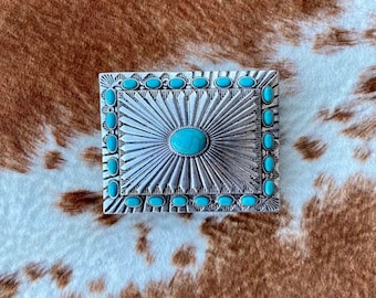 Western Concho Belt Buckle