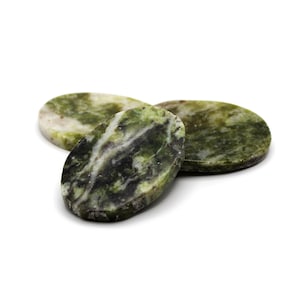 Natural Irish Connemara Marble Worry Stones | Gemstone | Palm Stone | Polished Crystal Worry Stone | Green Pocket Stone | Anxiety Relief
