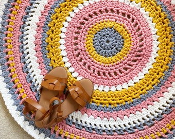 Crochet Rug Pattern, PDF Pattern, Crochet Mandala Rug Pattern, Mandala