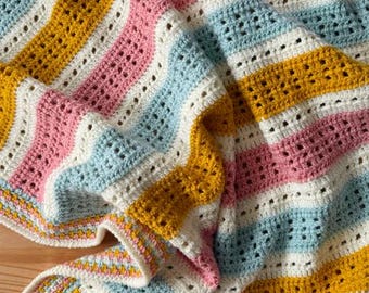 Maytime Blanket PDF Häkelanleitung, Instant Download, Häkeldecke Muster