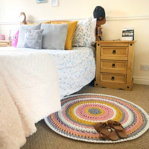 Crochet Rug Pattern, PDF Pattern, Crochet Mandala Rug Pattern, Mandala image 5