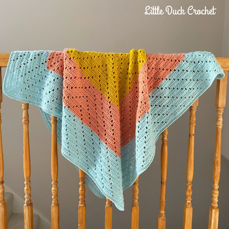Meet in the Middle Blanket PDF Crochet Pattern Instant Etsy