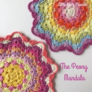 Crochet Mandala Pattern, PDF Pattern, Placemat Pattern, Doily Pattern image 1