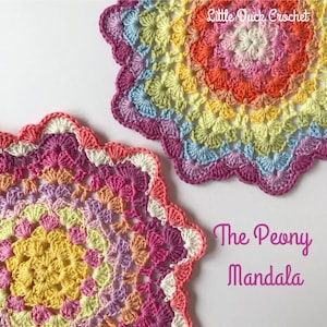 Crochet Mandala Pattern, PDF Pattern, Placemat Pattern, Doily Pattern image 1