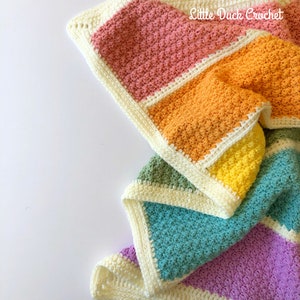 Sugar Strands Blanket PDF Häkelanleitung, Instant Download, Häkeldecke Muster