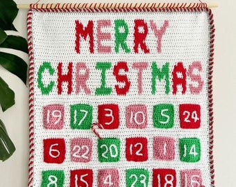 Very Merry Christmas Advent Calendar PDF Pattern | Christmas Advent Calendar | Crochet Advent Calendar | Christmas Countdown Calendar