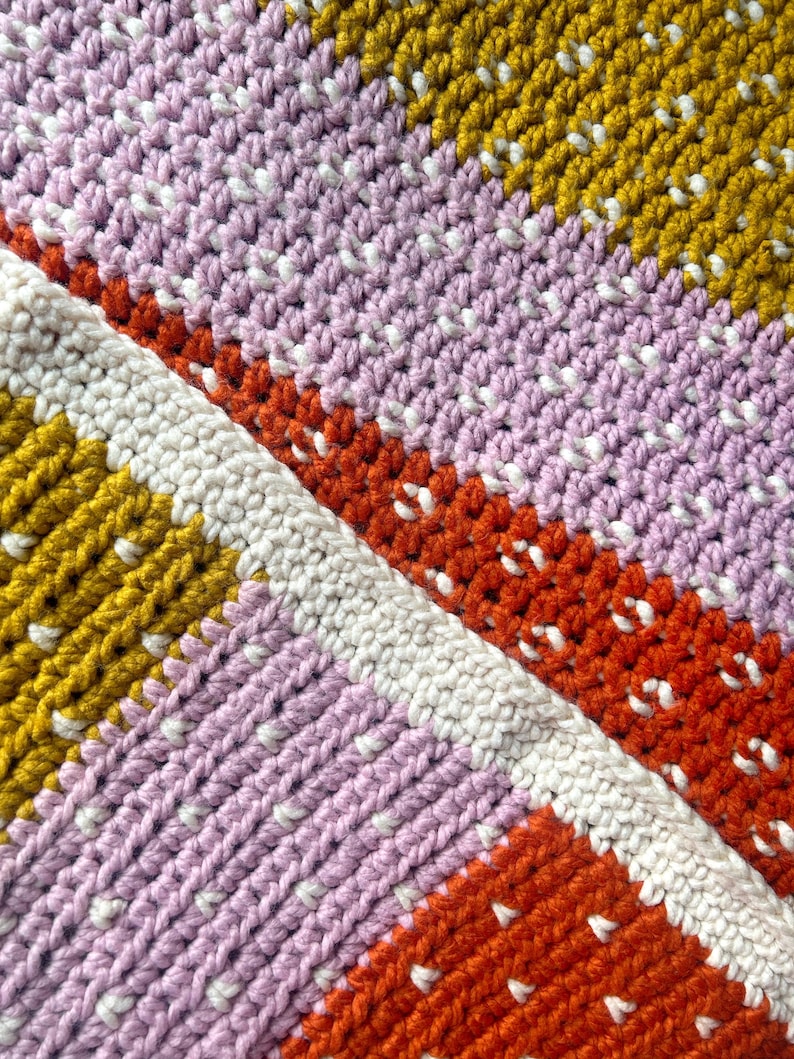 Schneefall Decke PDF Häkelanleitung, Super Chunky Blanket Pattern, Instant Download, Häkeldecke Muster Bild 10