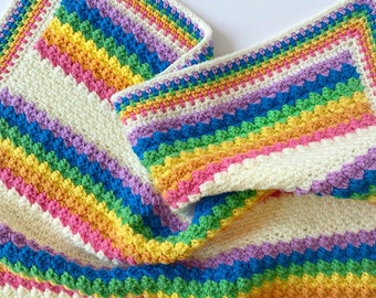 FREE UK SHIPPING Handmade crochet baby blanket, crochet cot blaneket, car seat blanket, pram blanket, handmade crochet blanket