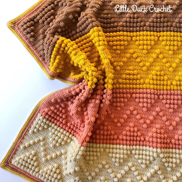 Bobbles Galore Blanket PDF Crochet Pattern, Instant Download, Crochet Blanket Pattern