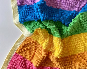 Chase the Rainbow Blanket PDF Crochet Pattern, Instant Download, Crochet Blanket Pattern