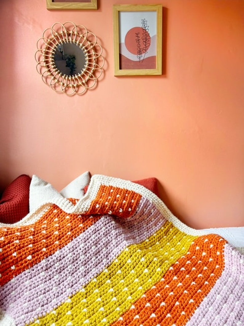 Schneefall Decke PDF Häkelanleitung, Super Chunky Blanket Pattern, Instant Download, Häkeldecke Muster Bild 6